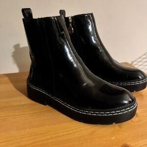 River Island Glossy Black Ankle Boots